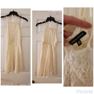 Off white homecoming/prom dress